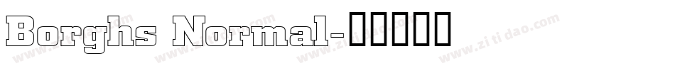 Borghs Normal字体转换